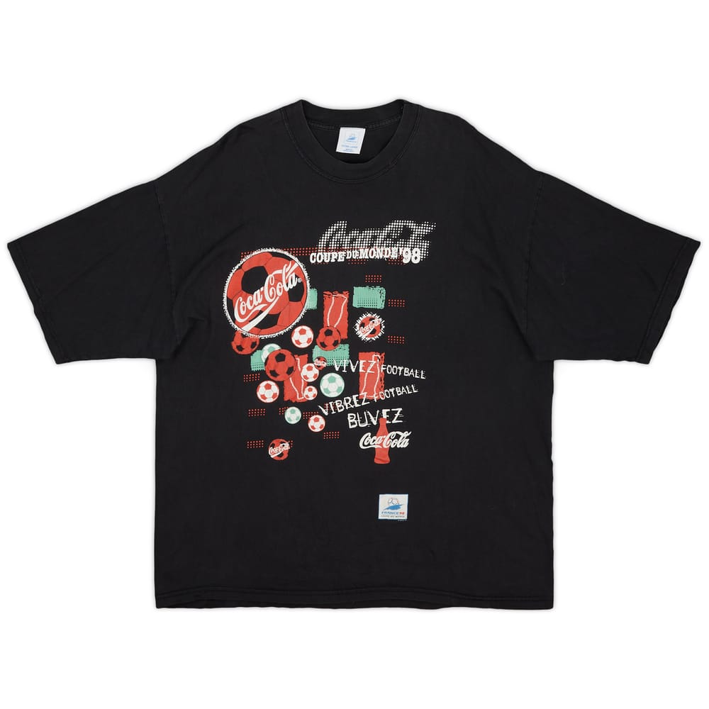 1998 France 98 Cola Cola 'Coupe du Monde' Graphic Tee - 8/10 - (XL)