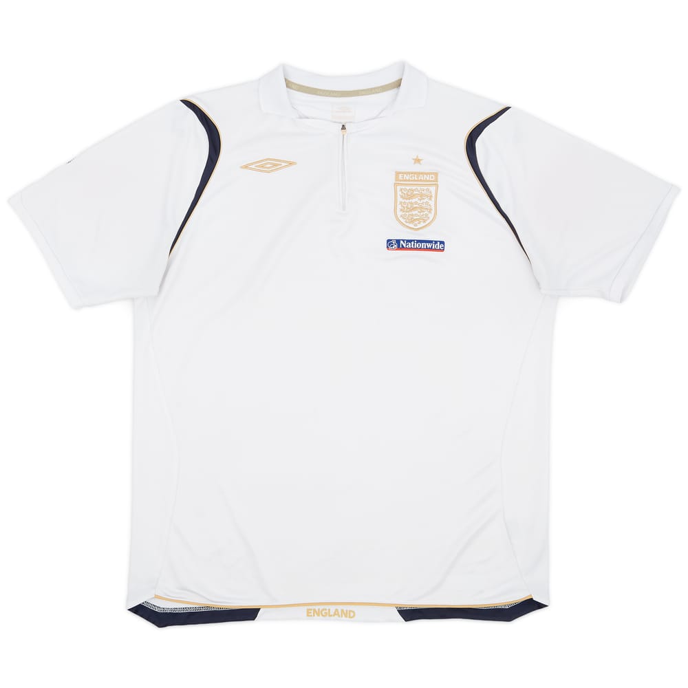 2006-07 England Umbro 1/4 Zip Training Shirt - 8/10 - (L)