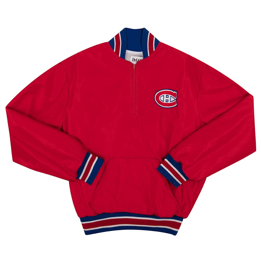 1990s Montreal Canadiens Signed Satin Pullover Jacket L