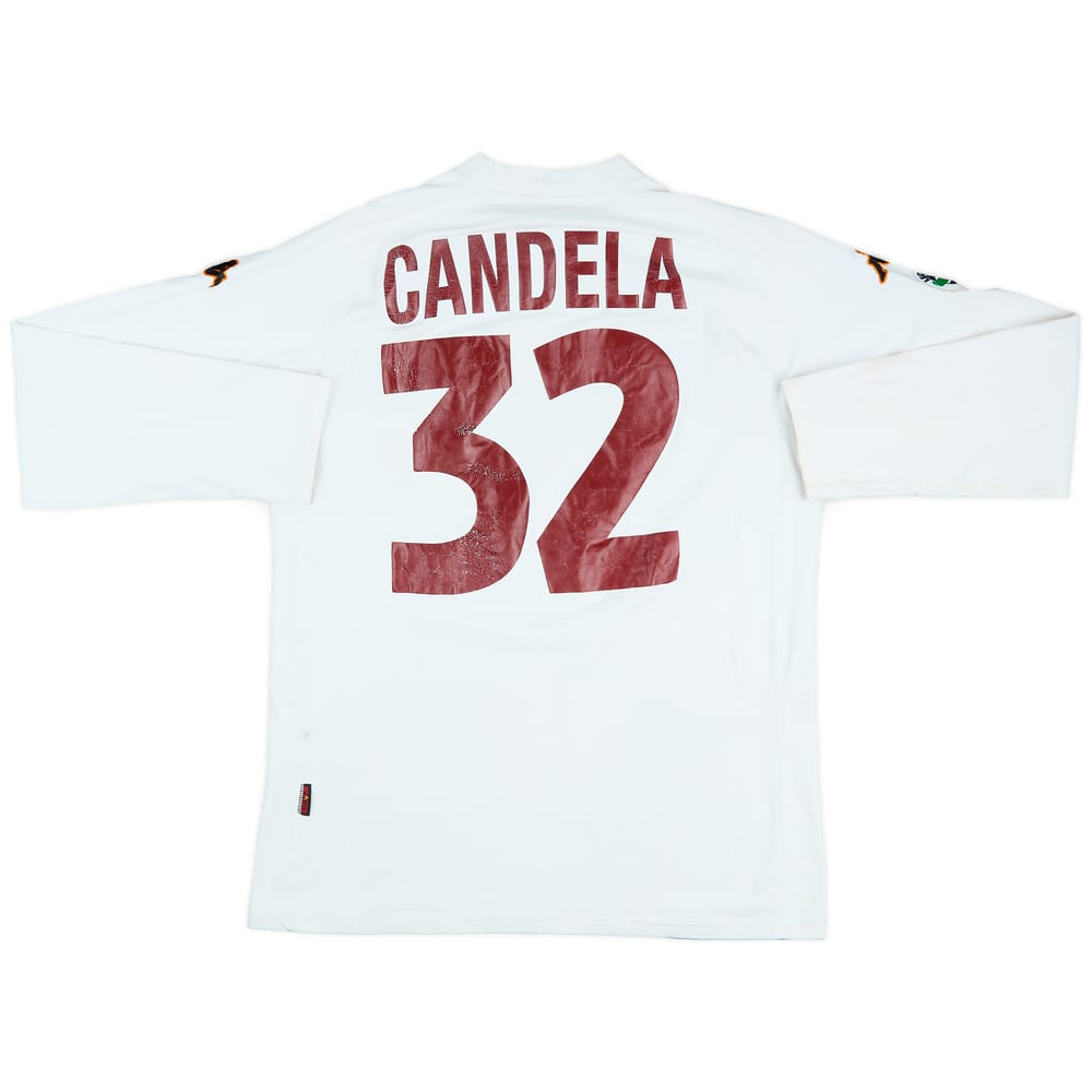 2000-01 Roma Match Issue Away L/S Shirt Candela #32