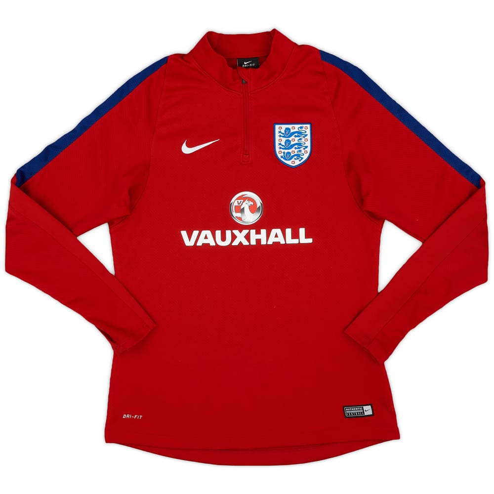 2016-17 England Nike 1/4 Zip Training Top - 9/10 - (S)