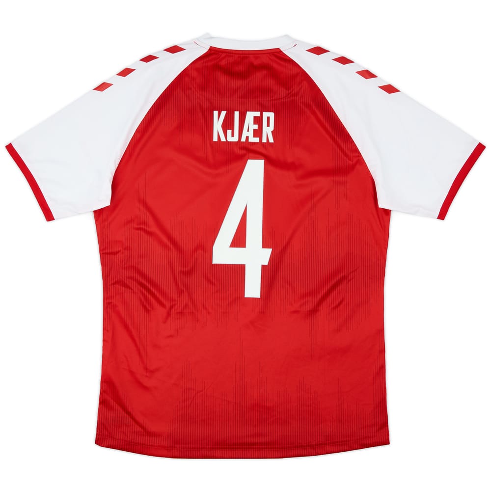 2020-21 Denmark Home Shirt Kjaer #4 - 10/10 - (XL)