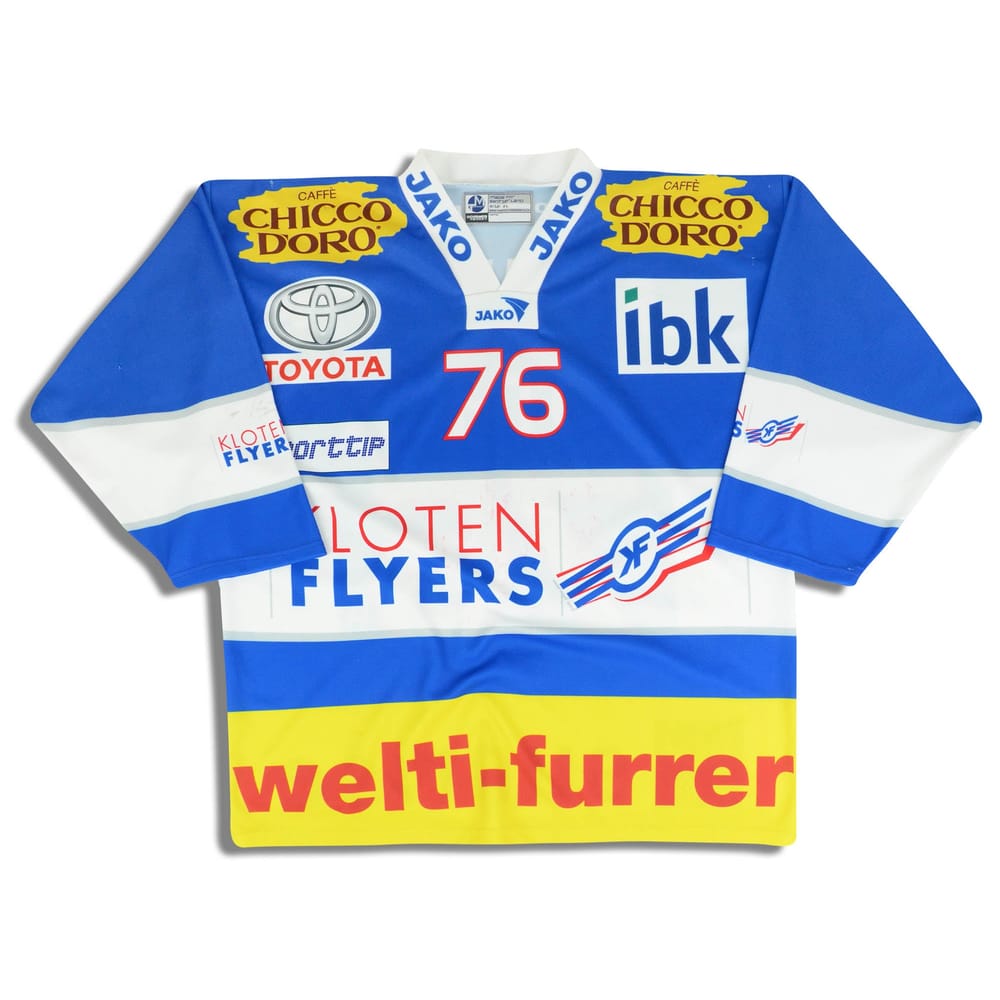 2005-06 Kloten Flyers Rothen #76 Ochsner Signed Jersey (Home) XL