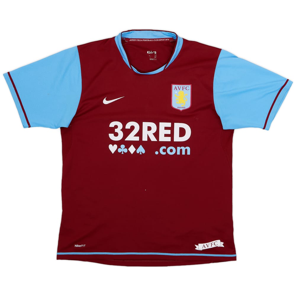 2007-08 Aston Villa Home Shirt Young #7 - 6/10 - (M)