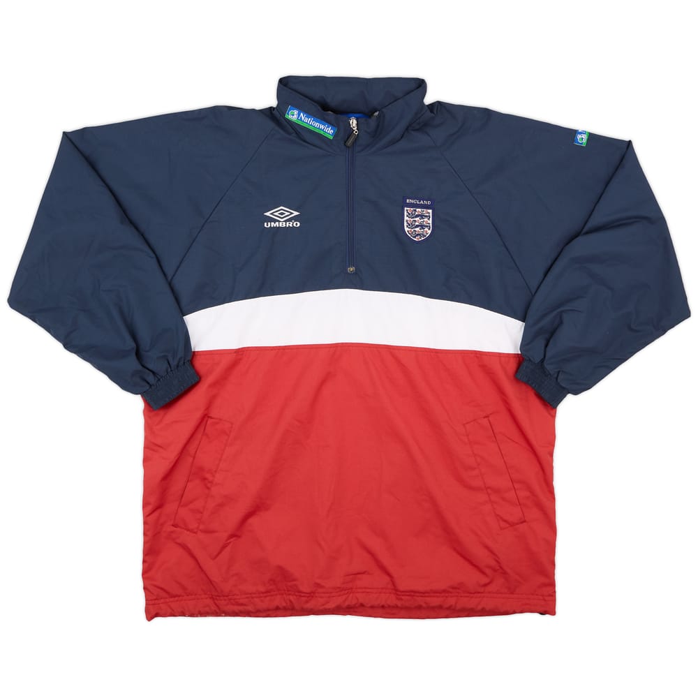 2000-02 England Umbro 1/4 Zip Rain Jacket - 8/10 - (M)
