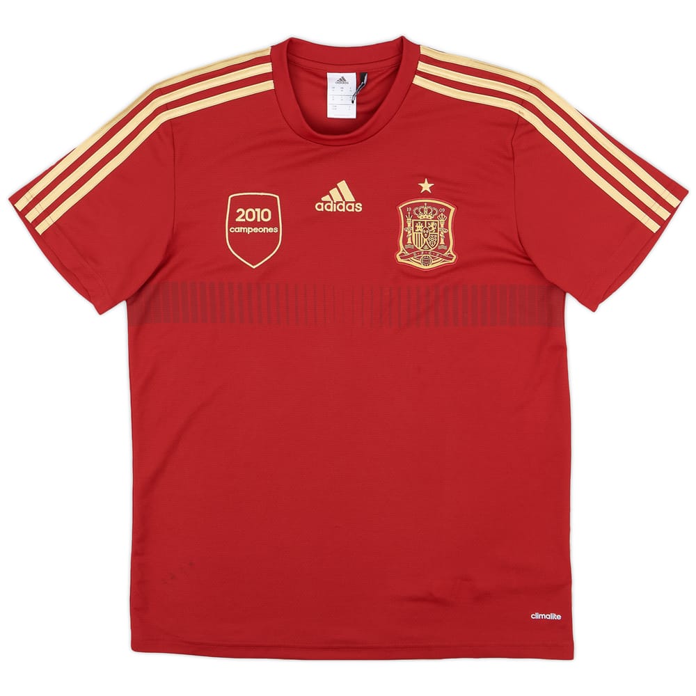2013-14 Spain '2010 campeones' adidas Training Shirt - 9/10 - (M)