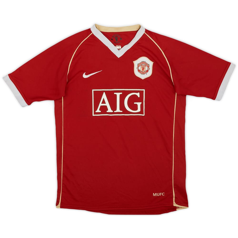 2006-07 Manchester United Home Shirt - 6/10 - (L.Boys)