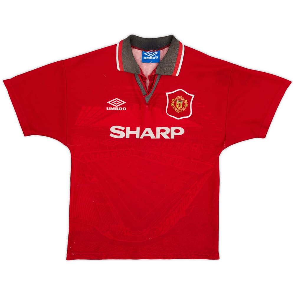 1994-96 Manchester United Home Shirt - 5/10 - (L.Boys)