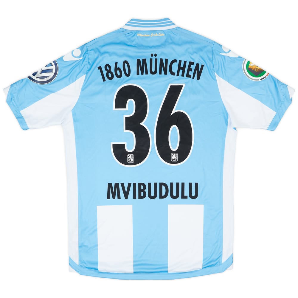 2015-16 1860 Munich Match Issue DFB-Pokal Home Shirt Mvibudulu #36