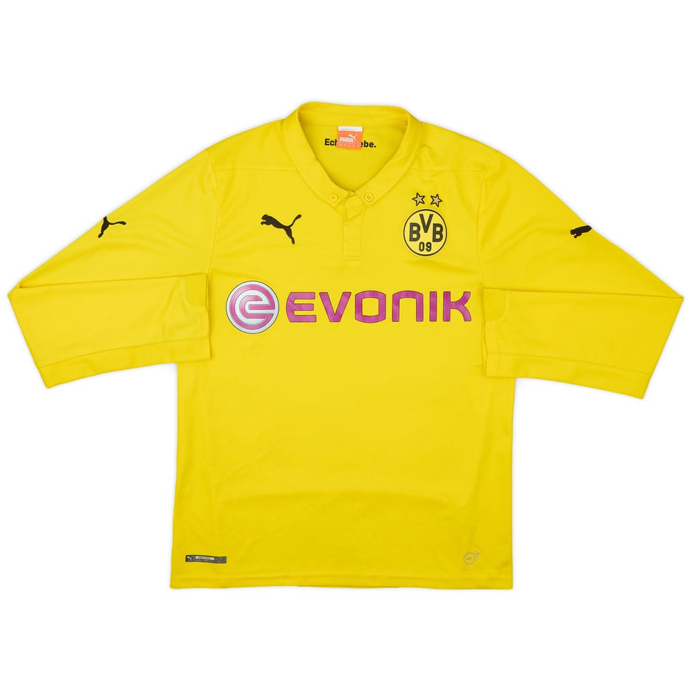 2014-15 Dortmund CL Home L/S Shirt - 9/10 - (S)