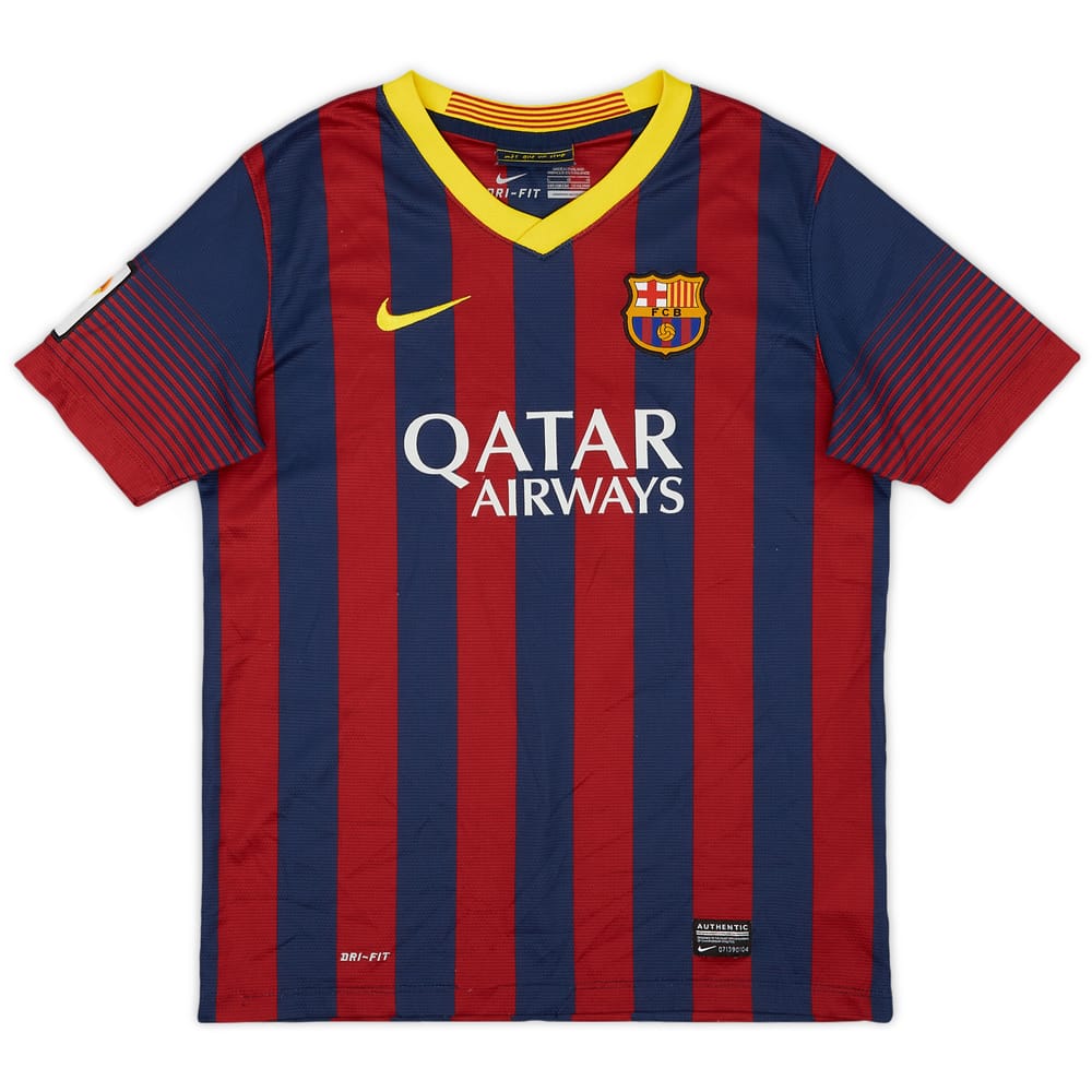 2013-14 Barcelona Home Shirt - 7/10 - (L.Boys)