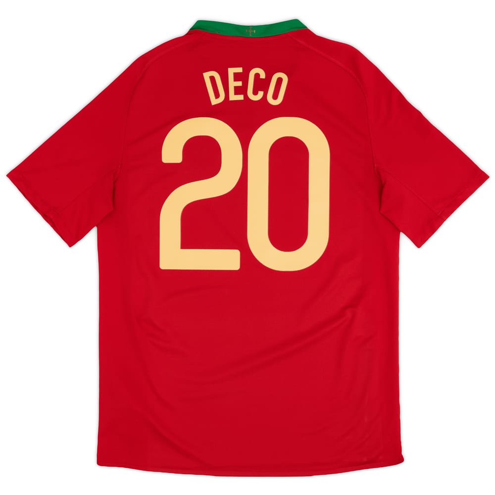 2008-10 Portugal Home Shirt Deco #20 - 8/10 - (M)