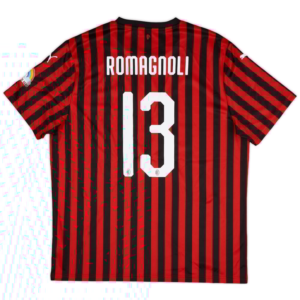 2019-20 AC Milan Home Shirt Romagnoli #13 (XL)