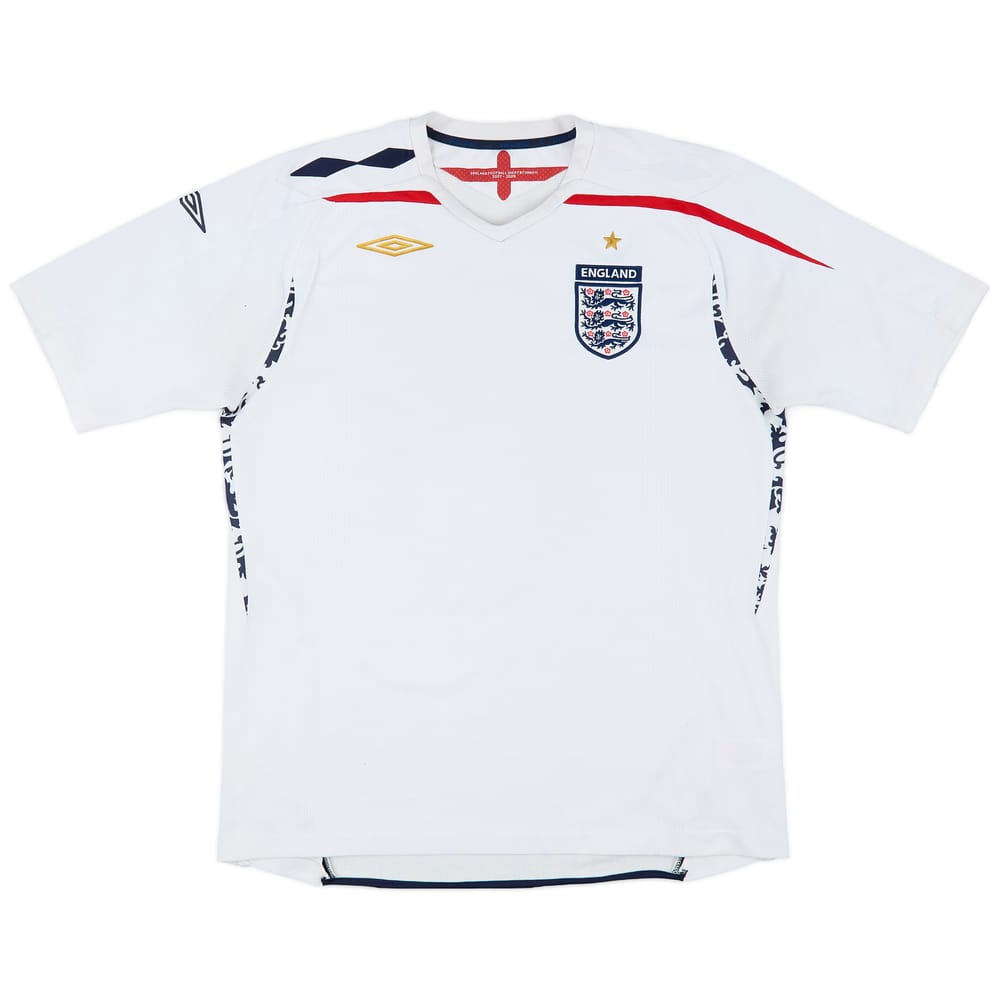 2007-09 England Home Shirt - 6/10 - (XL)