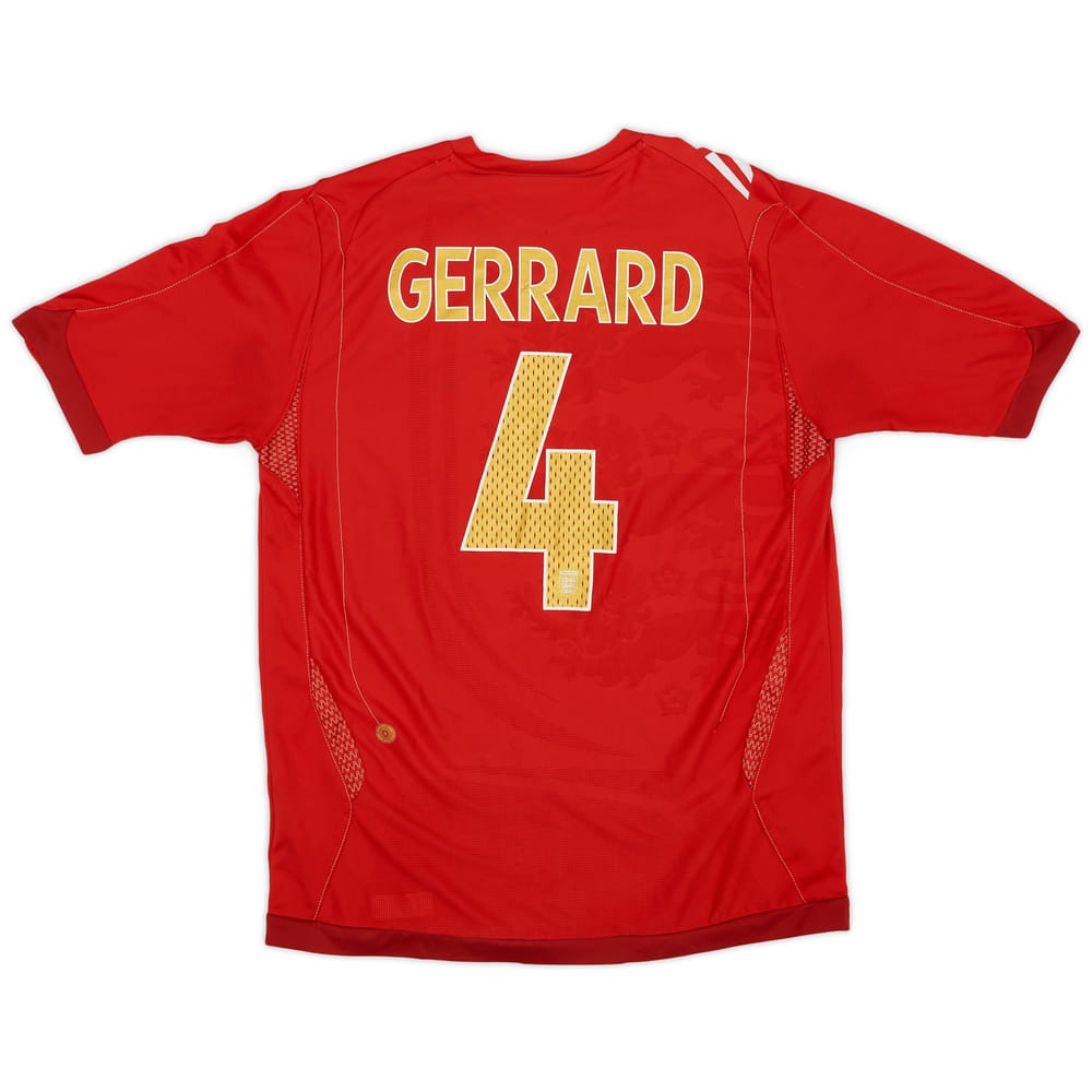 2006-08 England Away Shirt Gerrard #4 - 7/10 - (M)