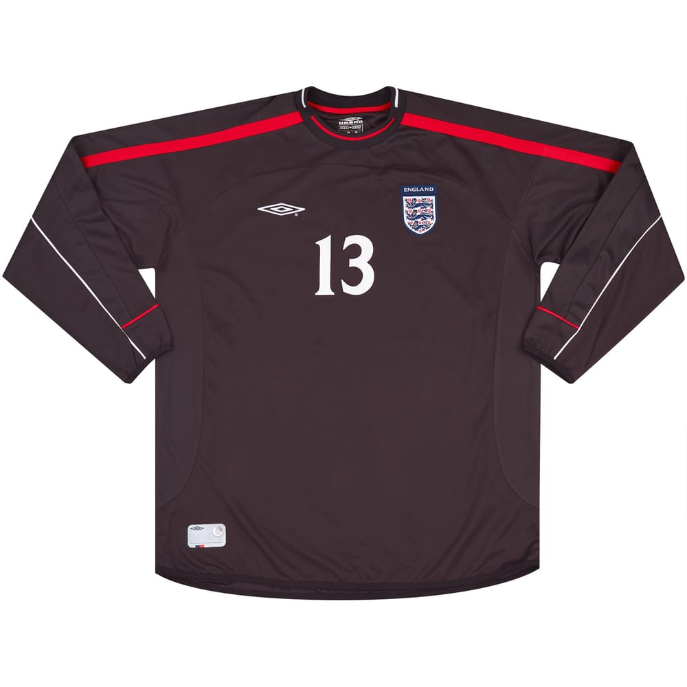 2001-02 England Match Issue GK Shirt #13 (Evans)
