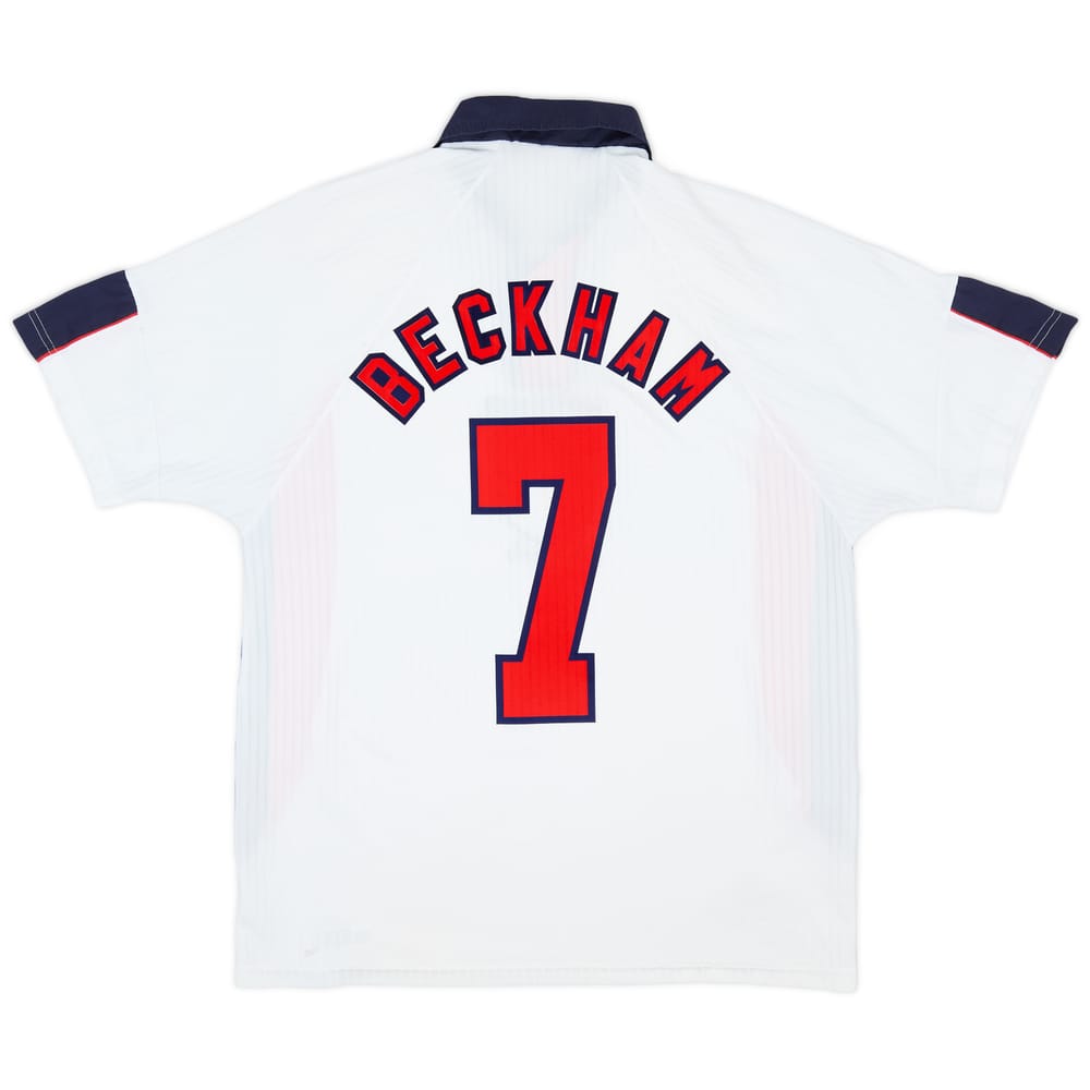 1997-99 England Home Shirt Beckham #7 - 5/10 - (L)
