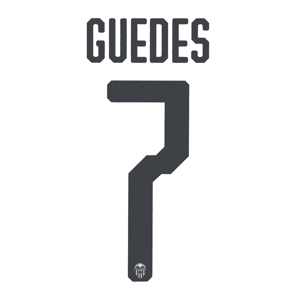 2019-20 Valencia Home Cup Guedes #7 Name Set