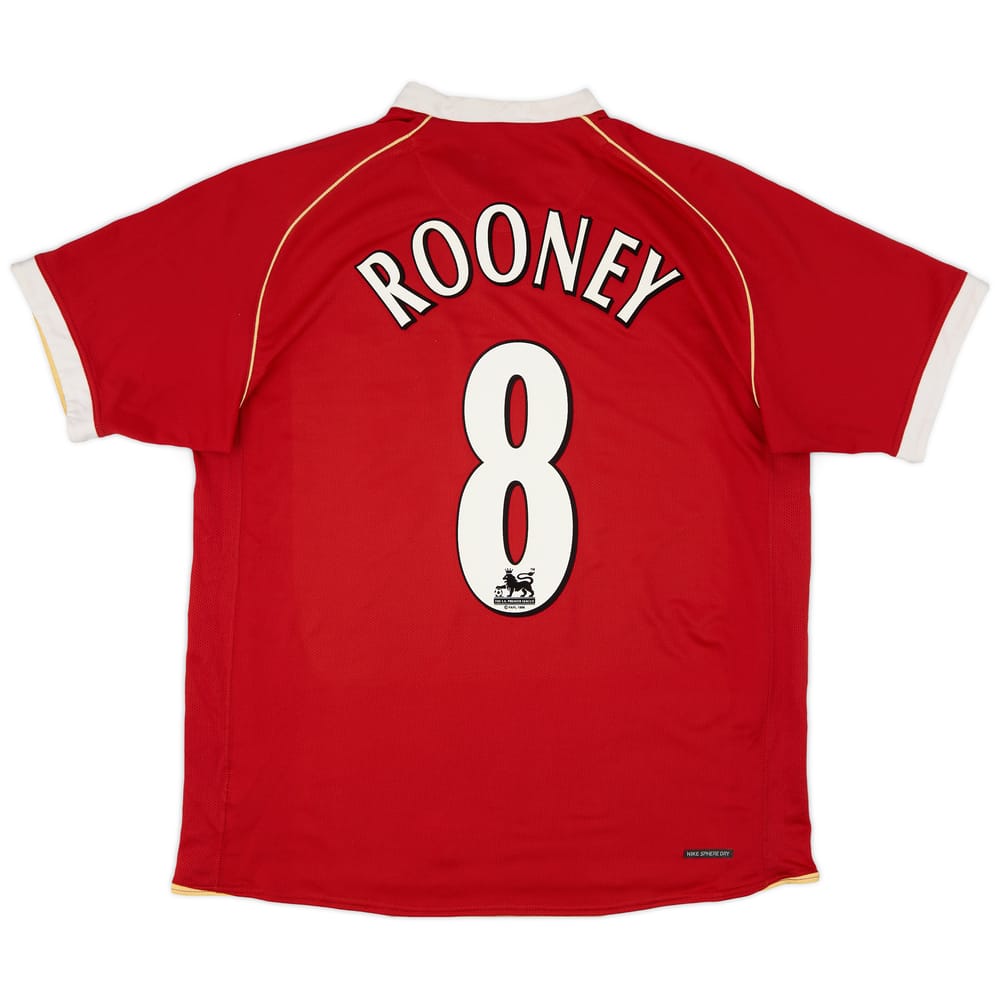 2006-07 Manchester United Home Shirt Rooney #8 - 8/10 - (L)