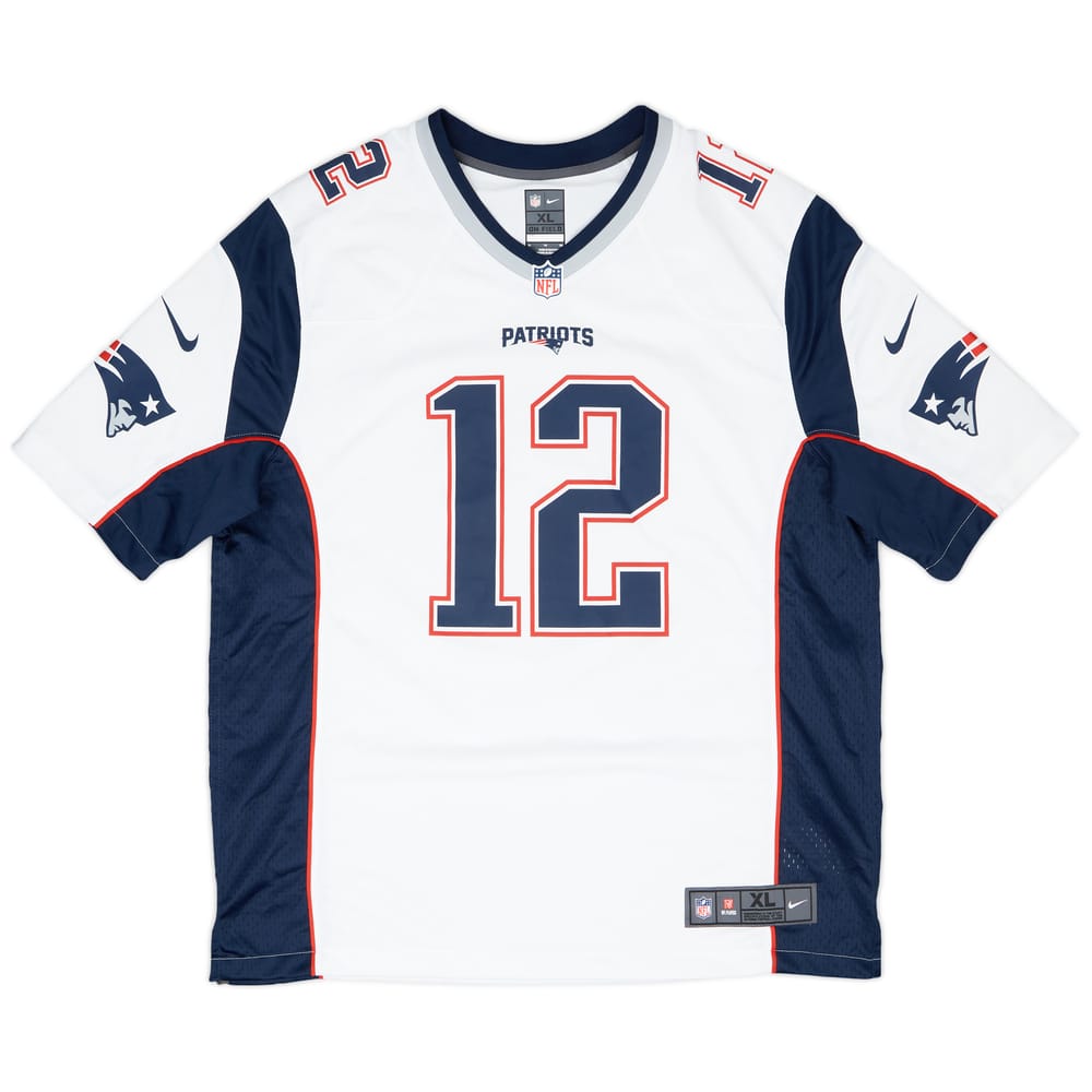 2012-19 New England Patriots Brady #12 Nike Game Away Jersey - 6/10 - (XL)