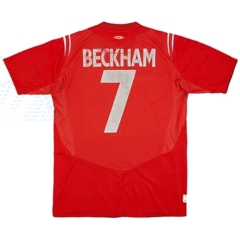 2004-06 England Away Shirt Beckham #7 - 5/10 - (S)