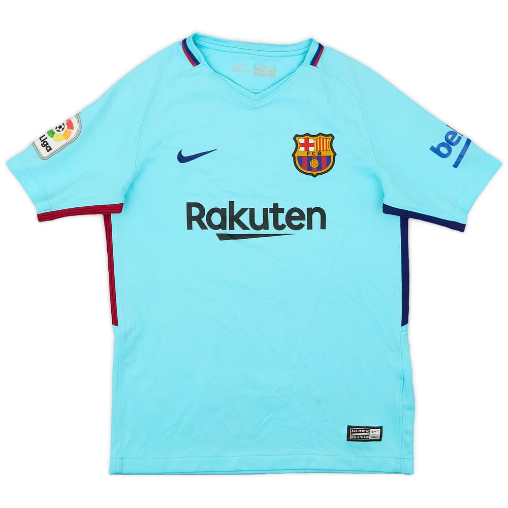 2017-18 Barcelona Away Shirt - 6/10 - (M.Boys)