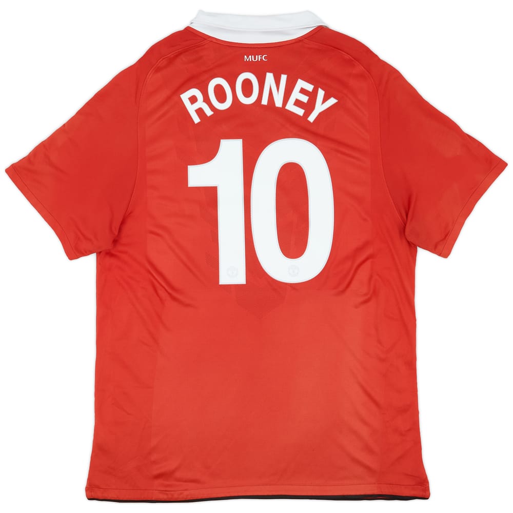 2010-11 Manchester United Home Shirt Rooney #10 - 6/10 - (XL)