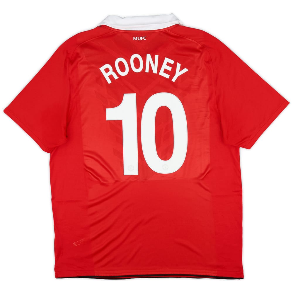 2010-11 Manchester United Home Shirt Rooney #10 - 6/10 - (XL)