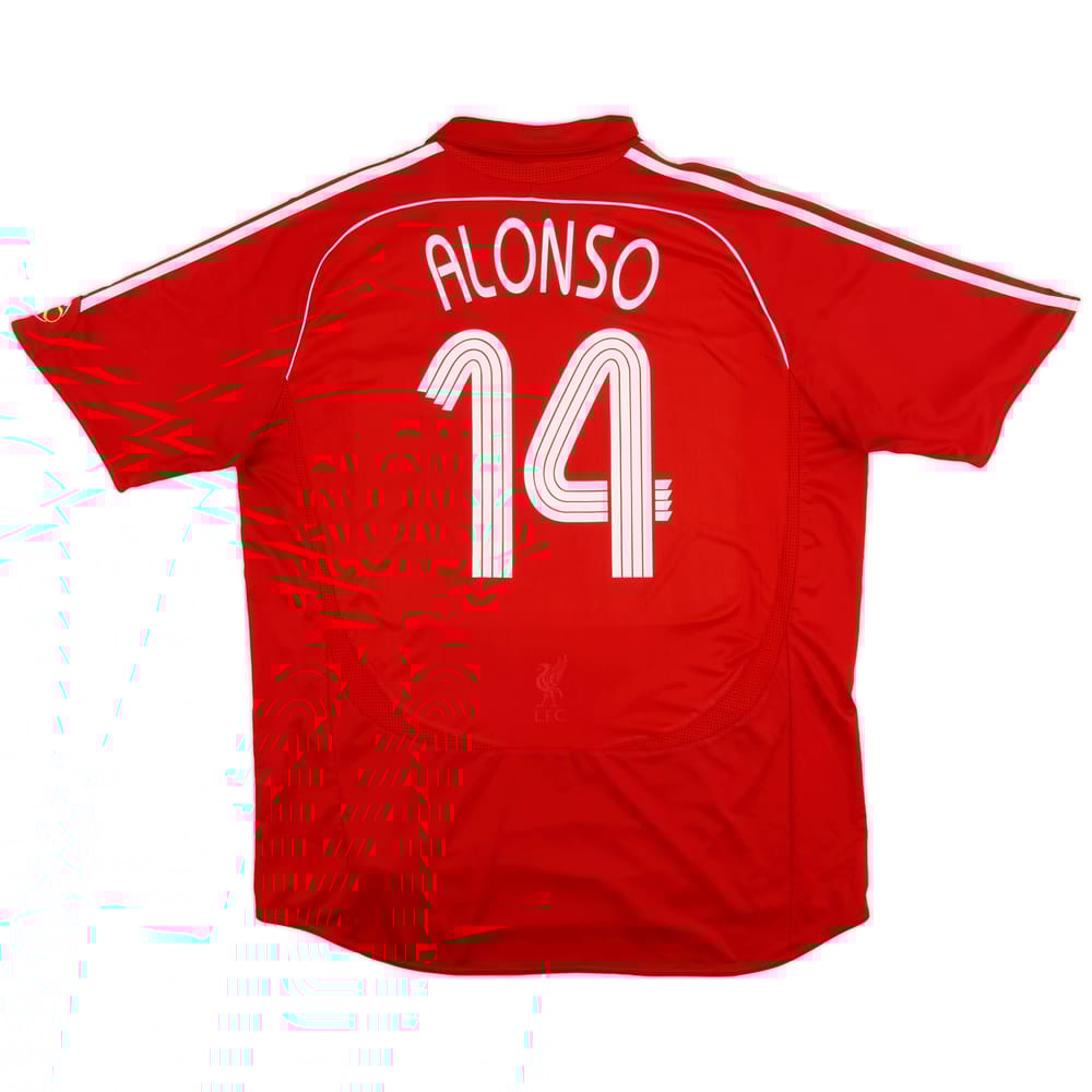 2006-08 Liverpool Home Shirt Alonso #14 - 6/10 - (XXL)