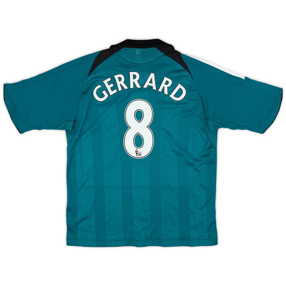 2008-09 Liverpool Third Shirt Gerrard #8 - 9/10 - (S.Boys)
