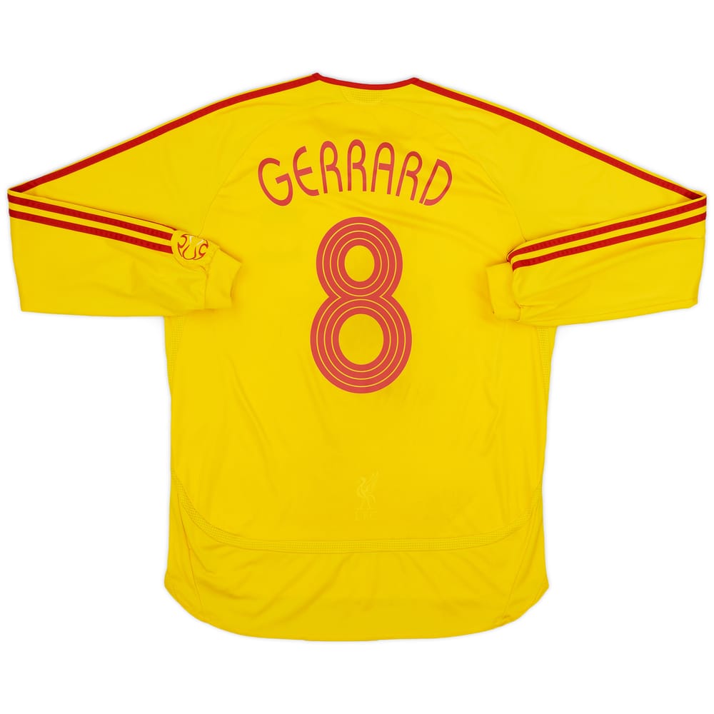 2006-07 Liverpool Away L/S Shirt Gerrard #8 - 7/10 - (L)