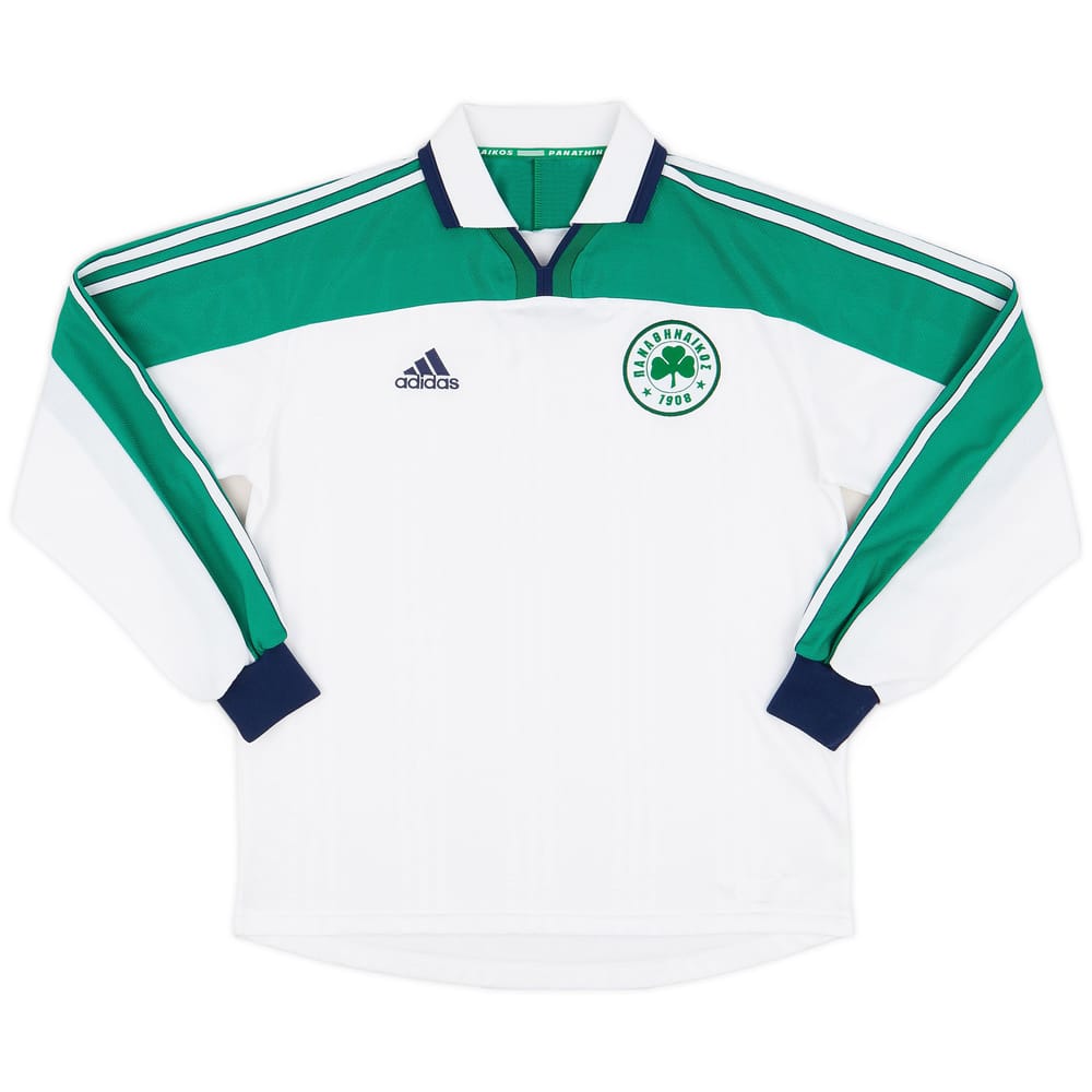 2001-02 Panathinaikos Player Issue Away L/S Shirt - 8/10 - (S)