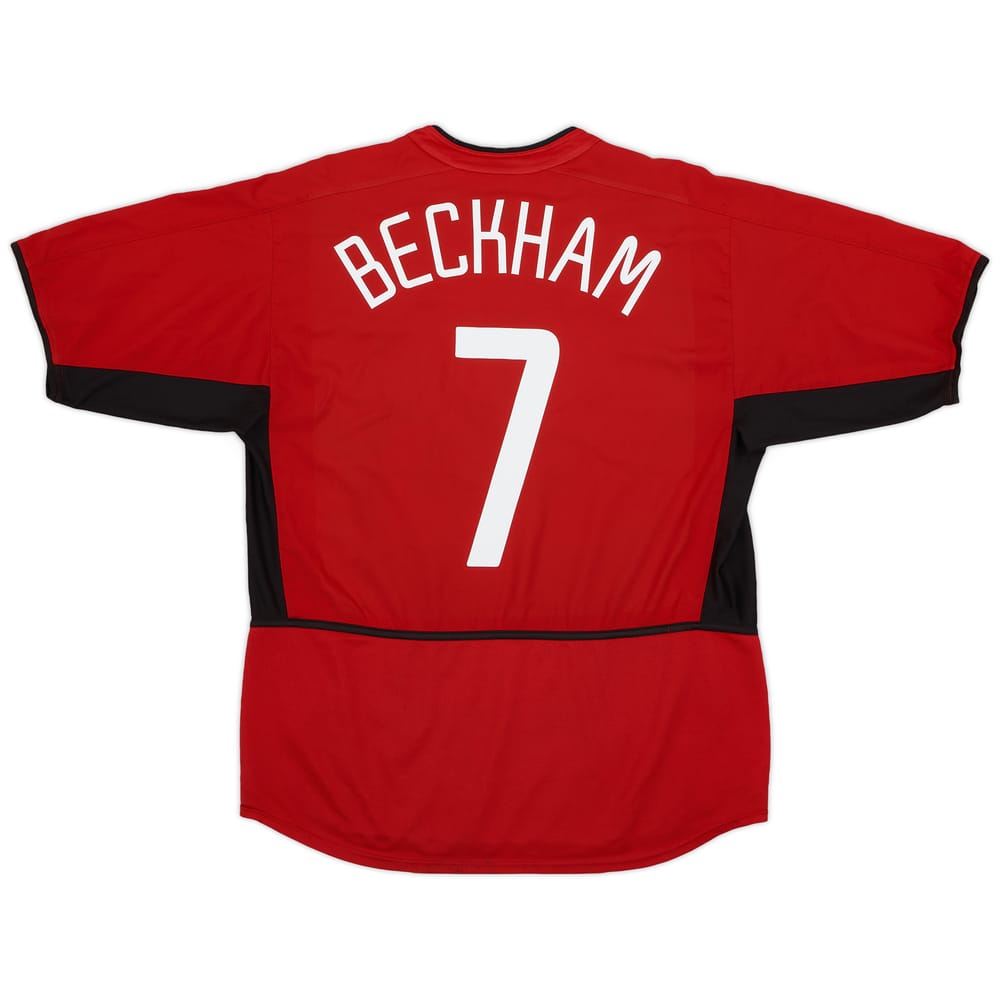 2002-04 Manchester United Home Shirt Beckham #7 - 4/10 - (L)