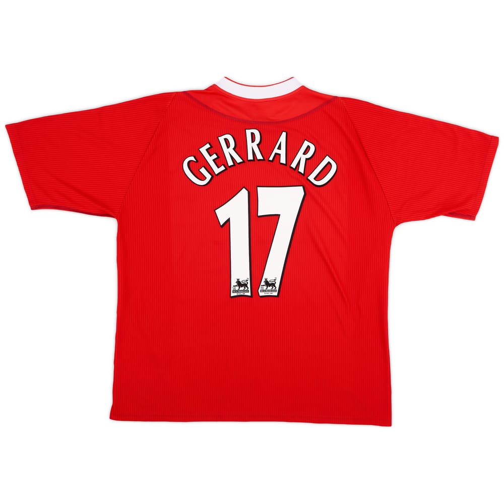 2002-04 Liverpool Home Shirt Gerrard #17 - 8/10 - (XL)