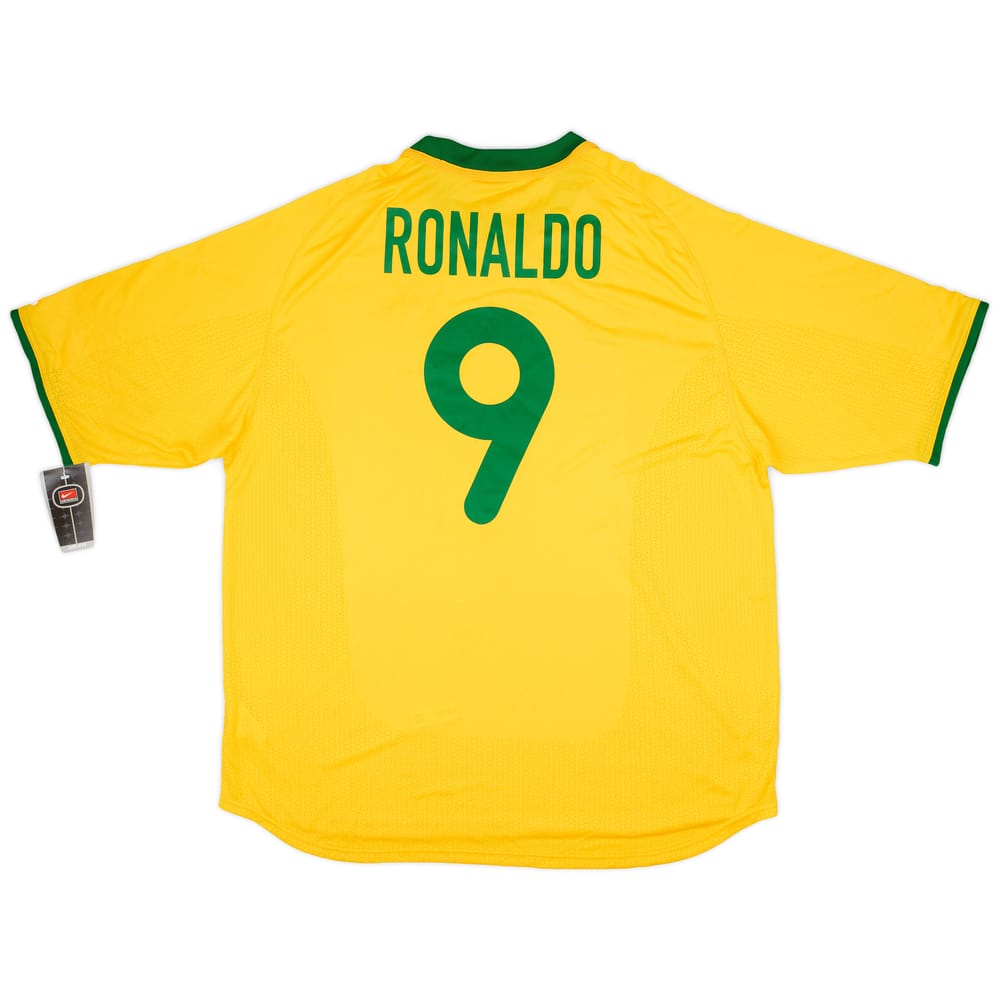 2000-02 Brazil Home Shirt Ronaldo #9 (XXL)