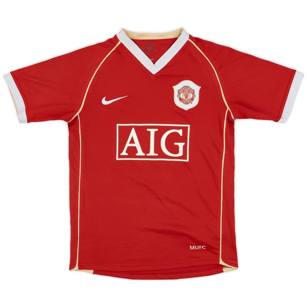 2006-07 Manchester United Home Shirt - 7/10 - (M.Boys)