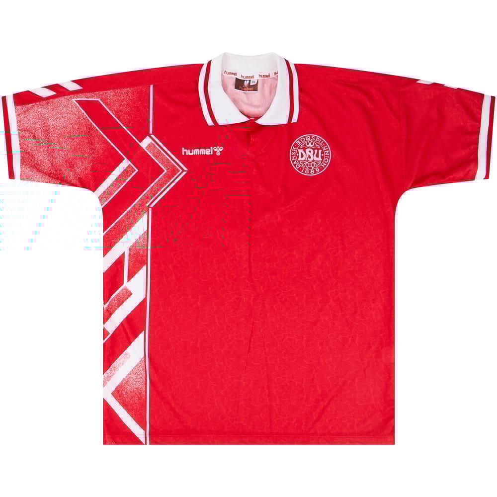 1994-96 Denmark U-21 Match Issue Home Shirt #5 (Jensen)