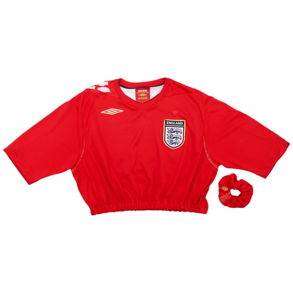 Reworked England Crop Top and Scrunchie Set