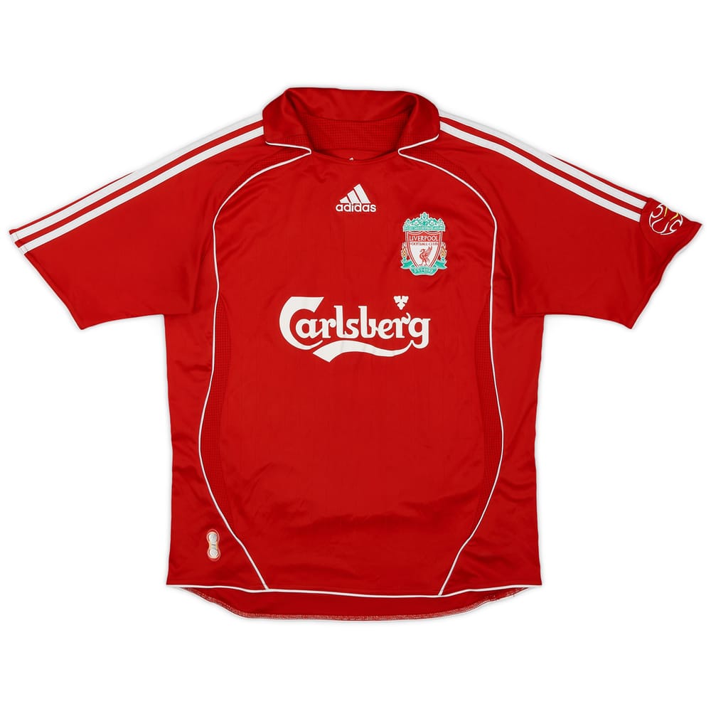 2006-08 Liverpool Home Shirt - 8/10 - (XL.Boys)