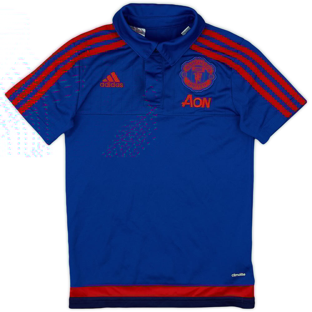 2015-16 Manchester United adidas Polo Shirt - 9/10 - (S.Boys)