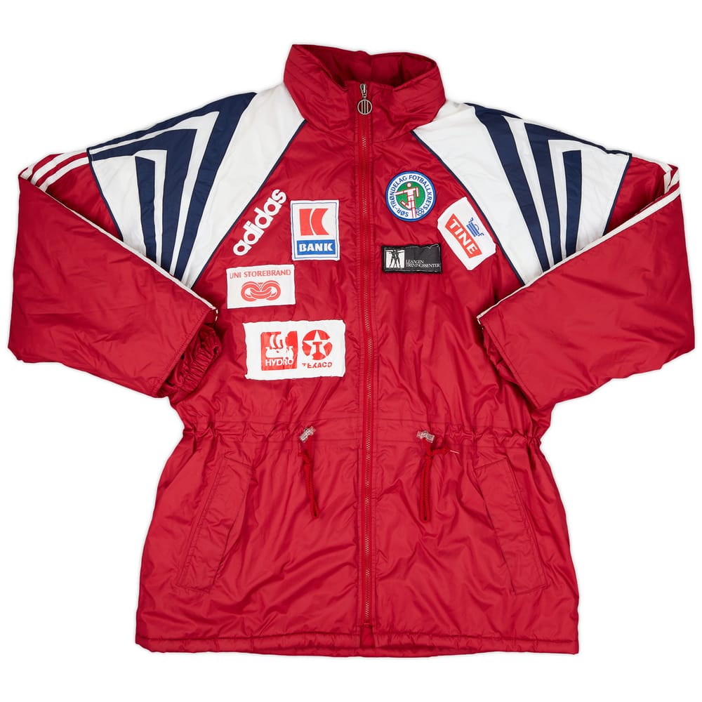 1996-97 Sor-Trondelag Fotballkrets Player Issue adidas Padded Bench Coat - 7/10 - (XL)