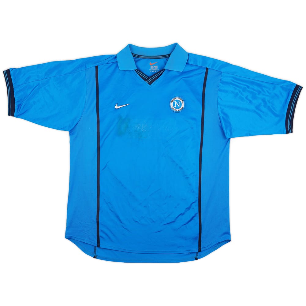 1999-00 Napoli Player Issue Home Shirt - 4/10 - (XL)