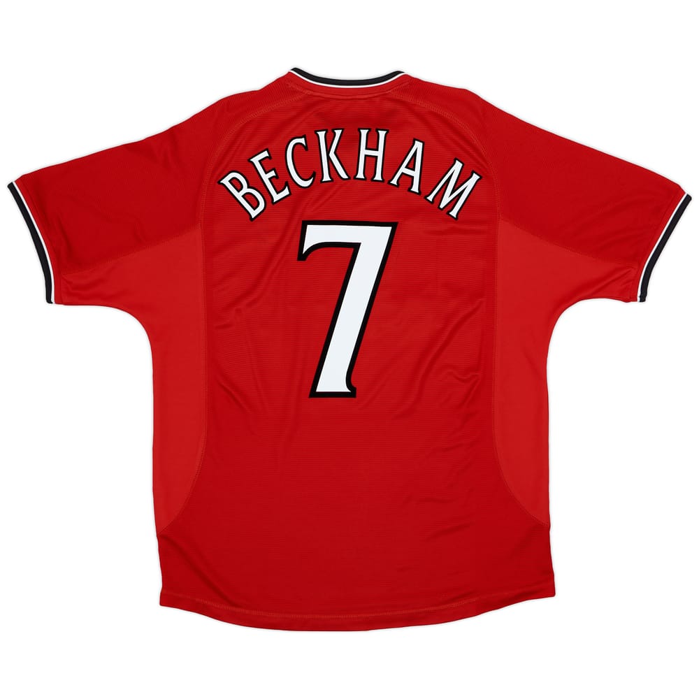 2000-02 Manchester United Home Shirt Beckham #7 - 8/10 - (L)