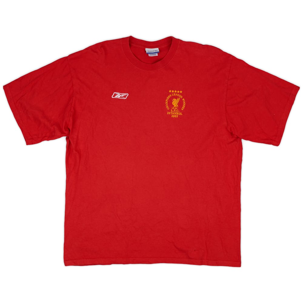 2005-06 Liverpool Reebok '2005 Champions League Winners' Cotton Tee - 6/10 - (XL)