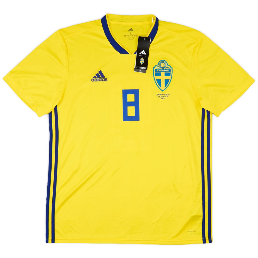 2018 Sweden Player Issue Home Shirt #8 (v Germany)