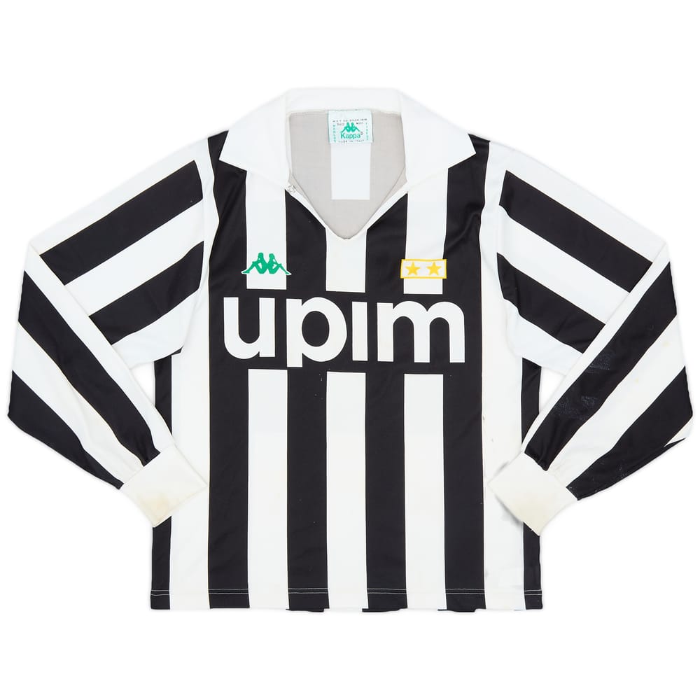 1991-92 Juventus Basic Home L/S Shirt - 5/10 - (S.Boys)