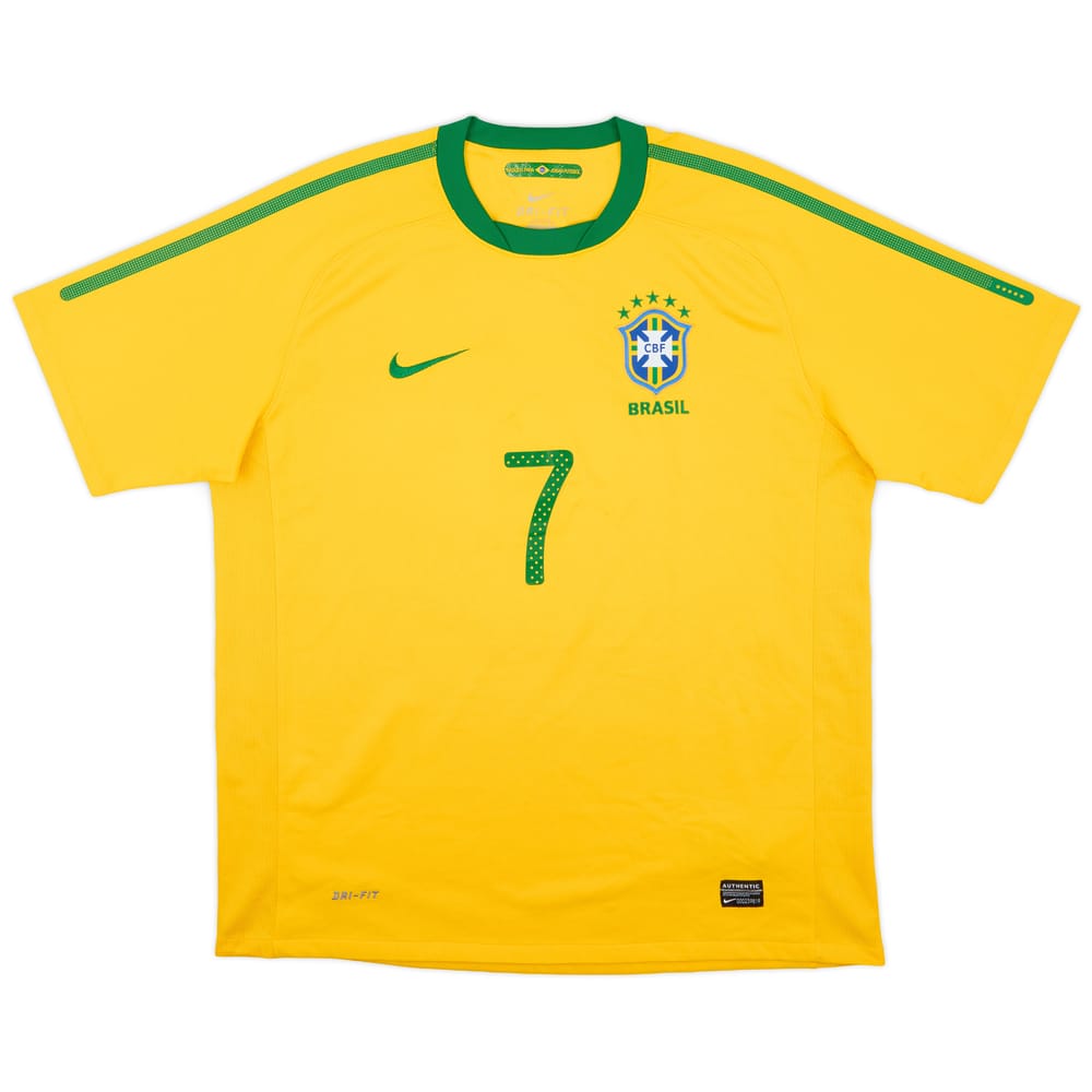 2010-11 Brazil Home Shirt #7 - 6/10 - (L)