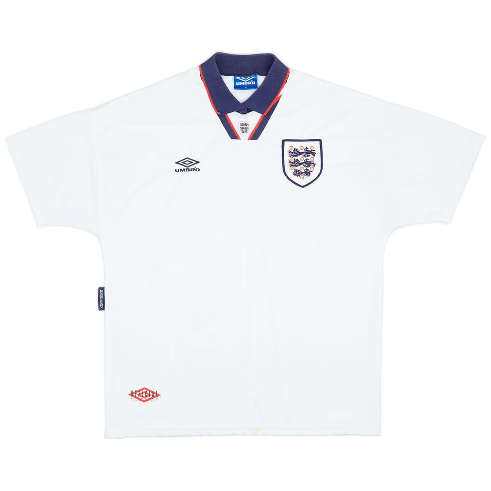 1993-95 England Home Shirt - 6/10 - (XL)