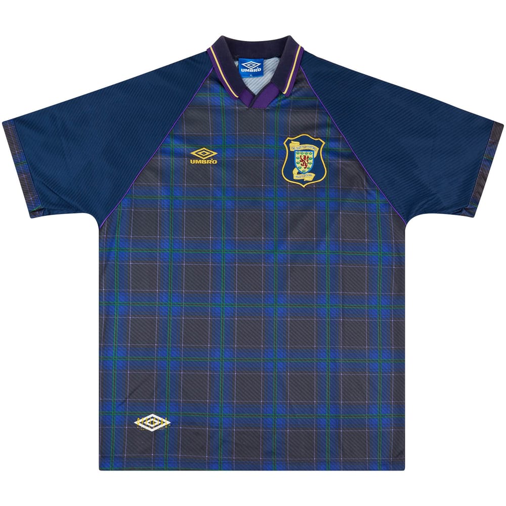 1997 Scotland U-18 Match Worn Home Shirt #7 (v England)