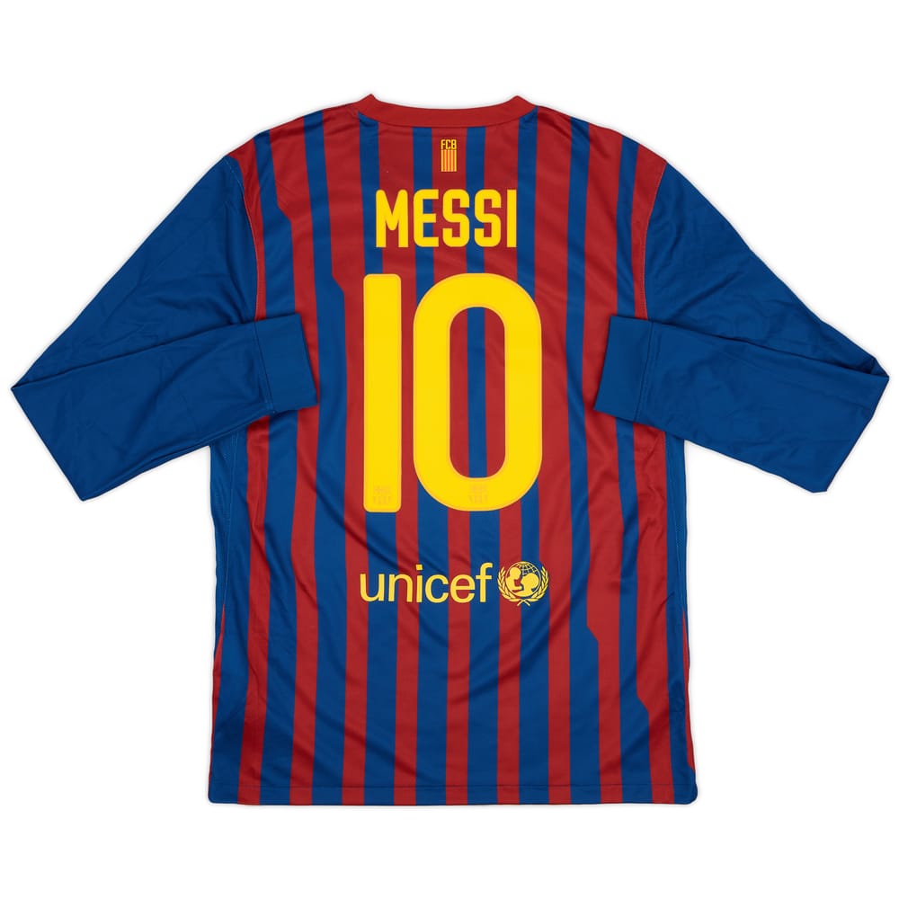 2011-12 Barcelona Home L/S Shirt Messi #10 - 7/10 - (M)